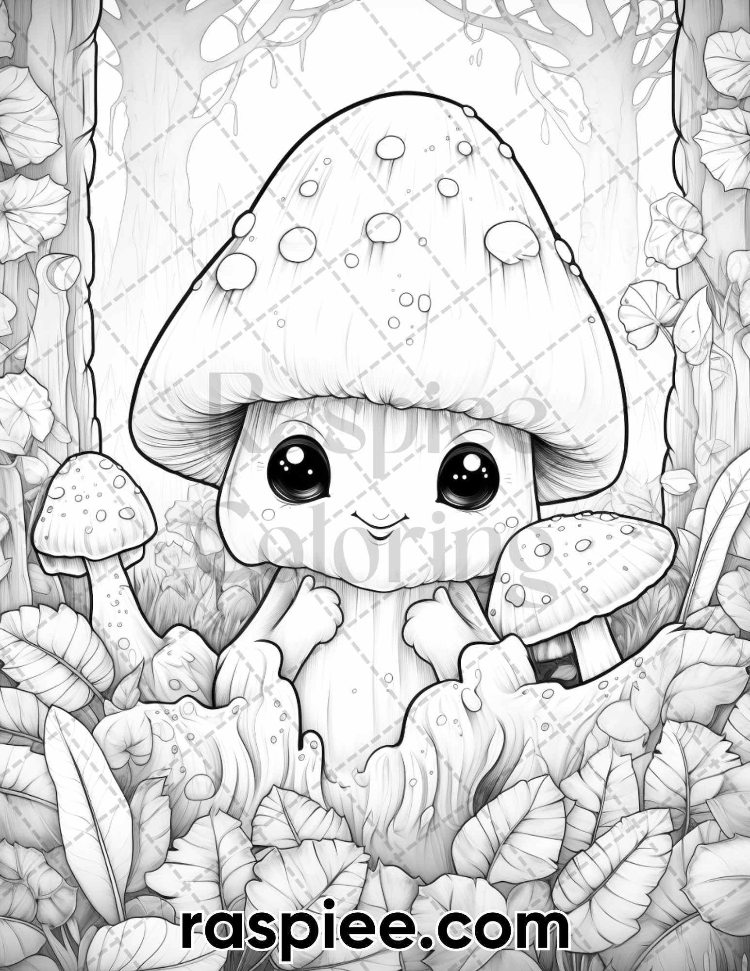 Mushroom Coloring Pages Printable