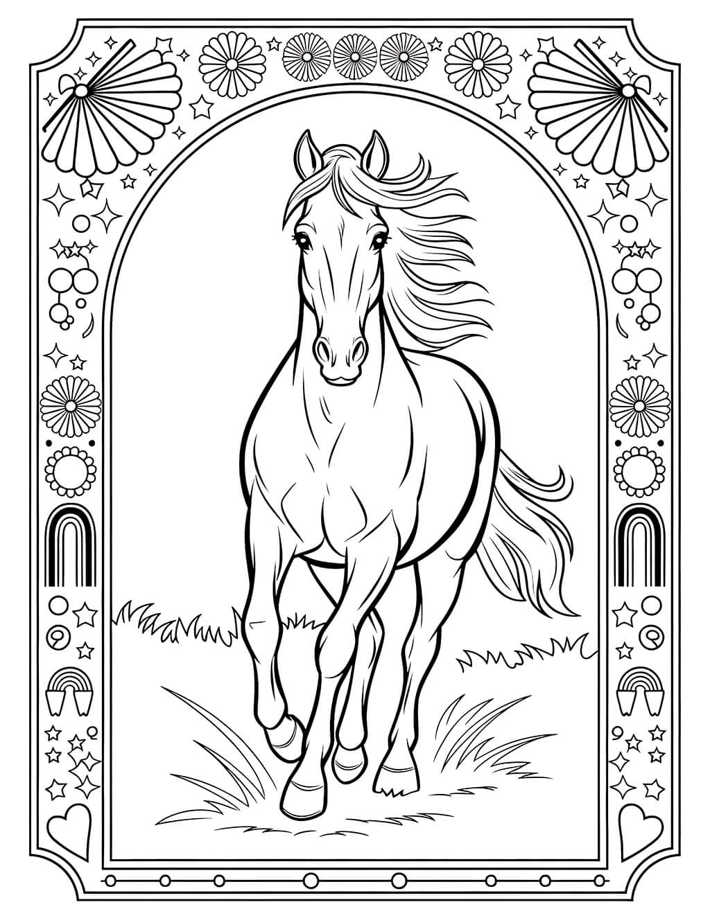 40 Printable Horse Coloring Sheets Young Dreamers Press