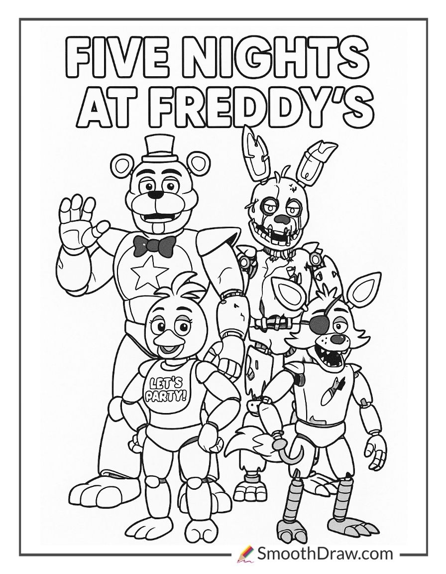 Fnaf Name All Characters Printable