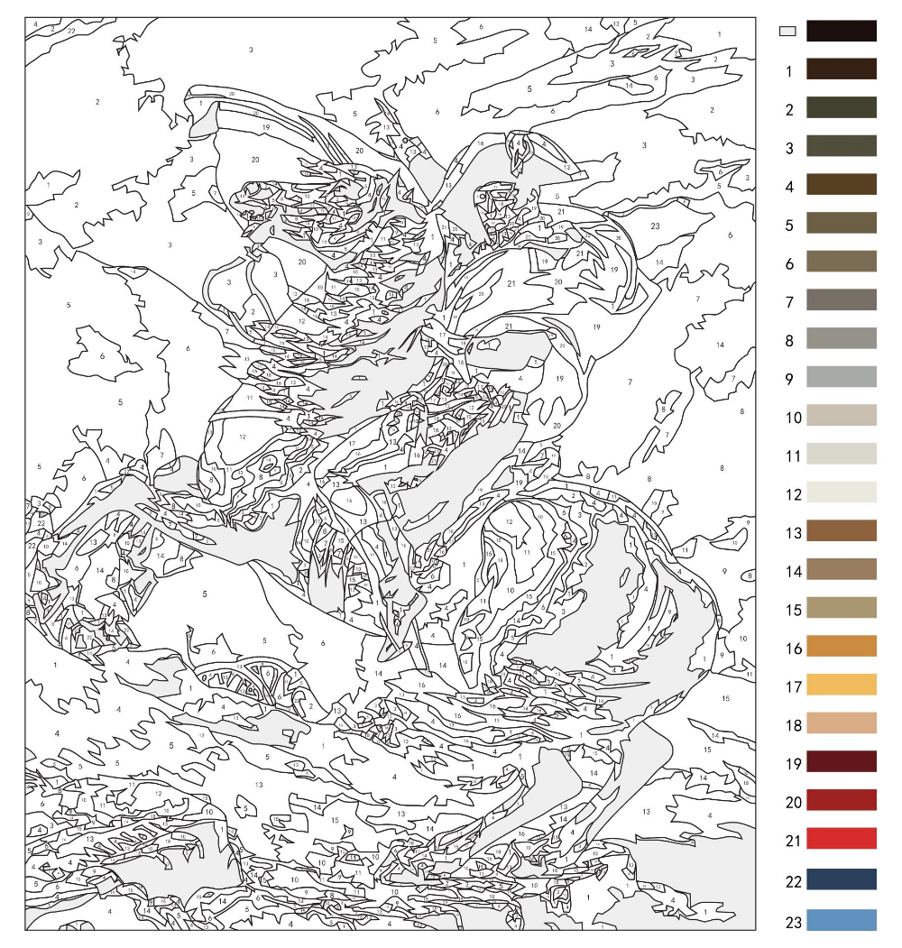 Complicated Color By Number Printables