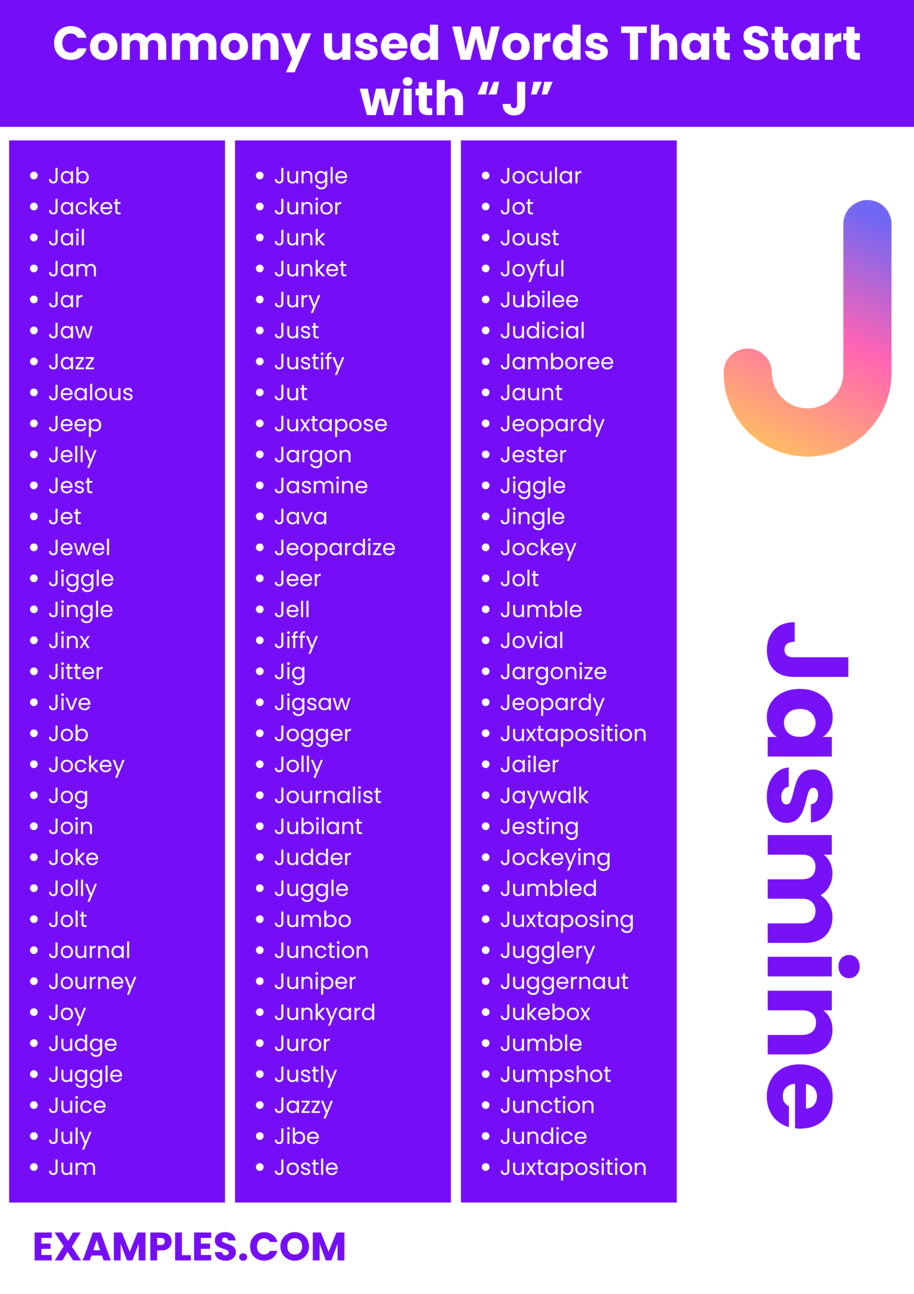 Adjectives That Start With Aj