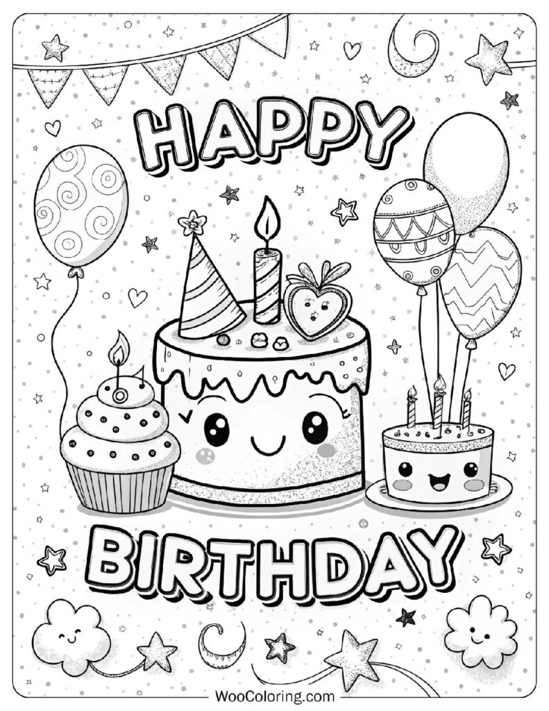Free Birthday Printable Coloring Pages