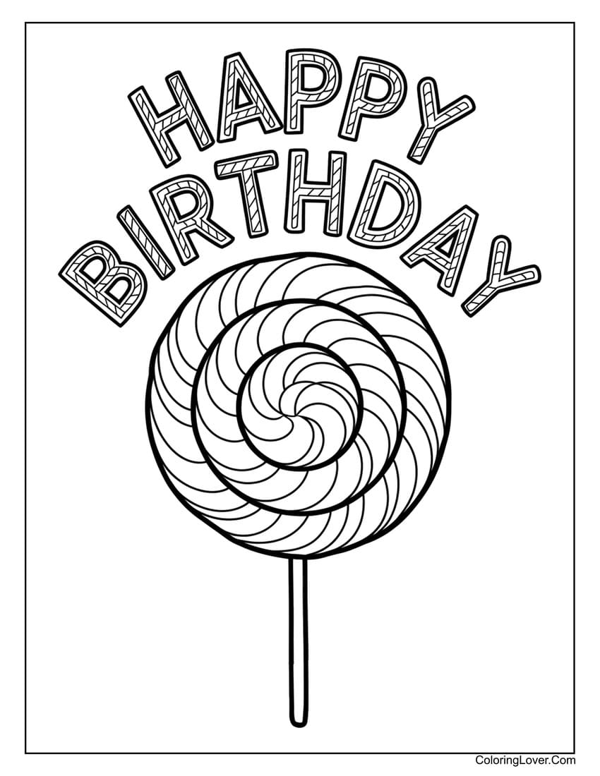 Printable Birthday Coloring Sheets