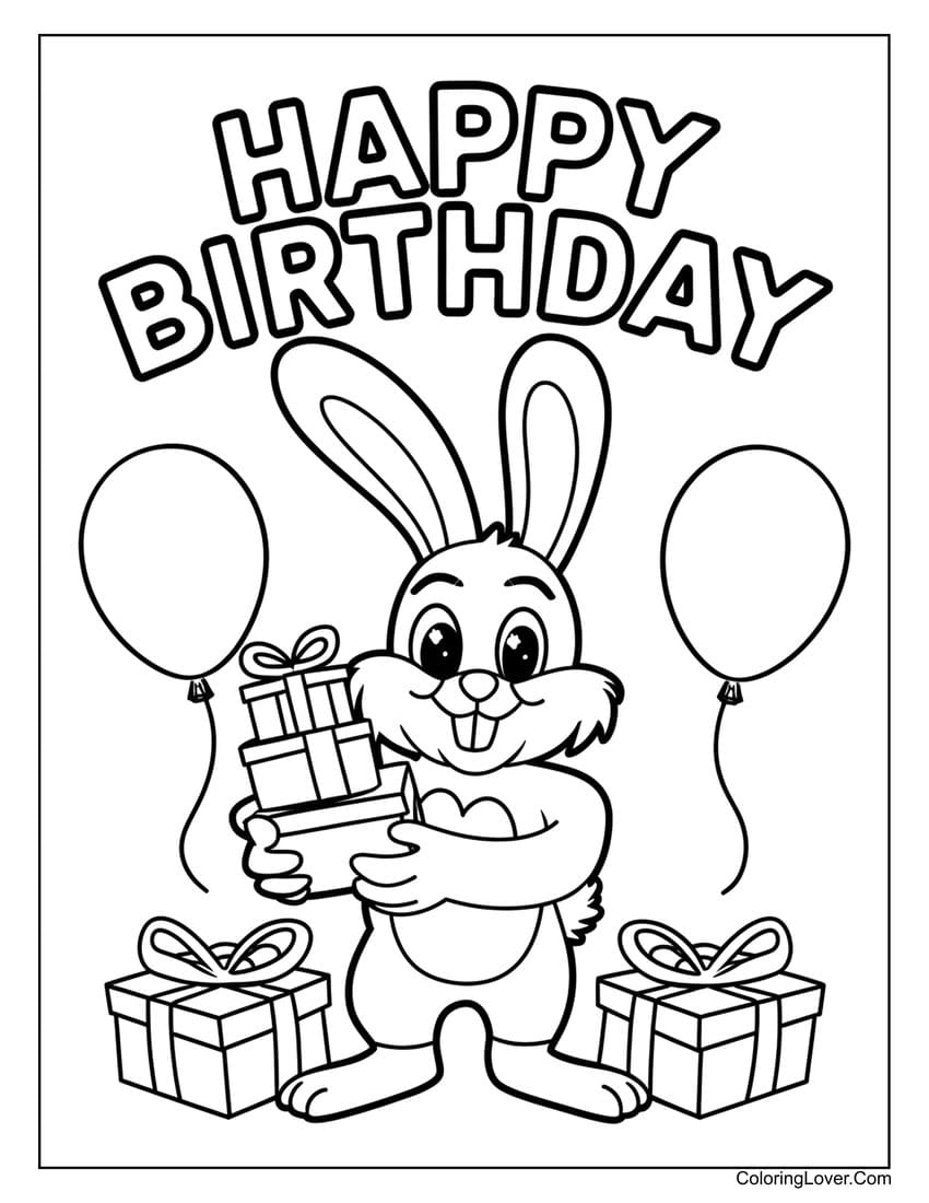 Printable Birthday Cards To Color