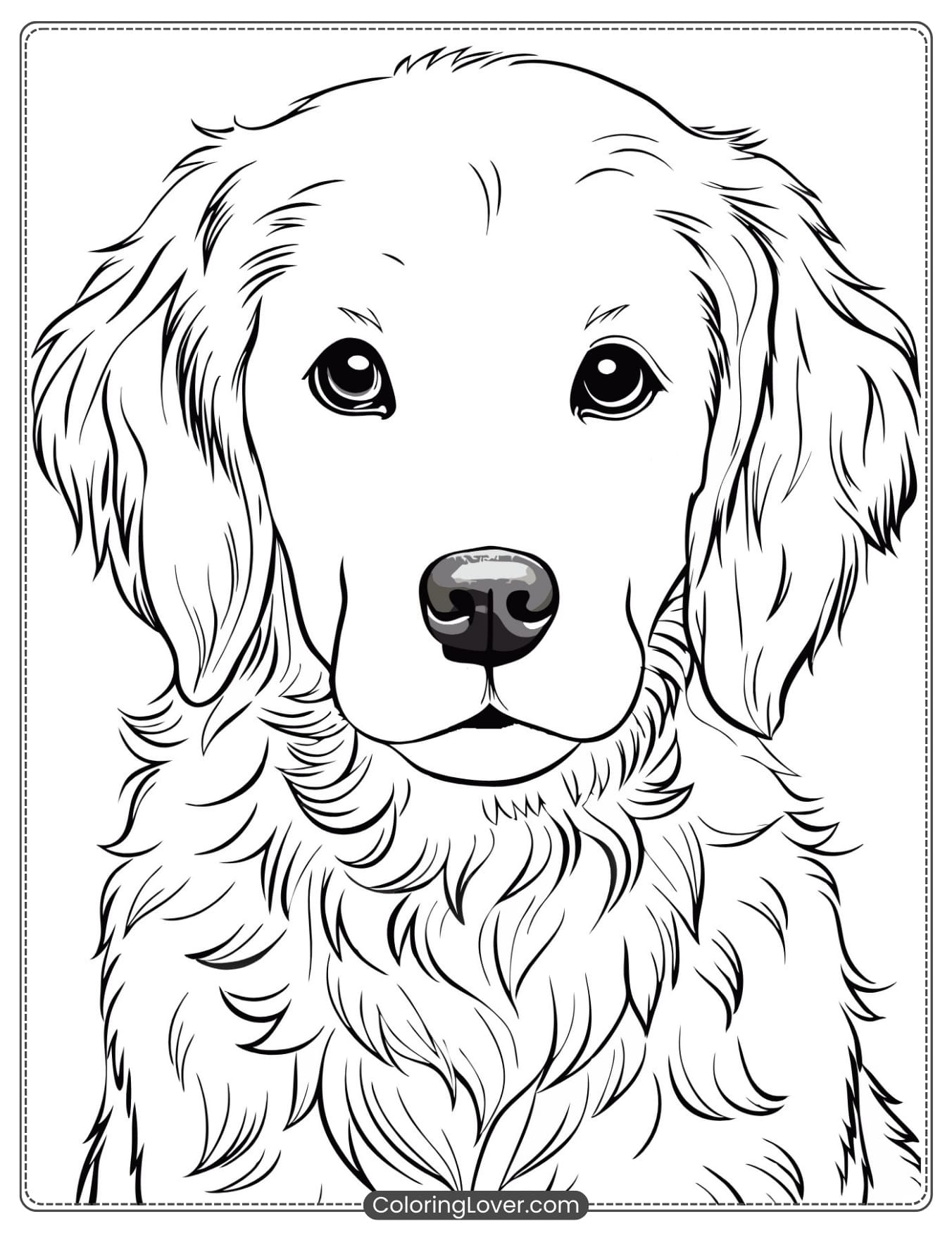 Free Puppy Printable Coloring Pages