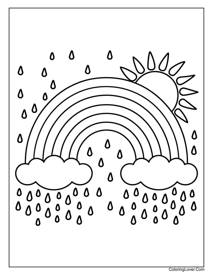 Rainbow Printable Coloring Pages