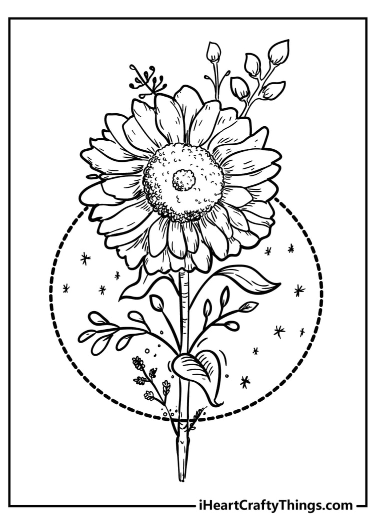 Printable Flower Coloring Sheets