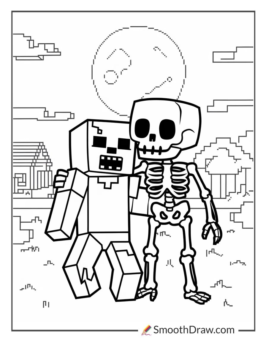 Free Printable Minecraft Colouring Pages