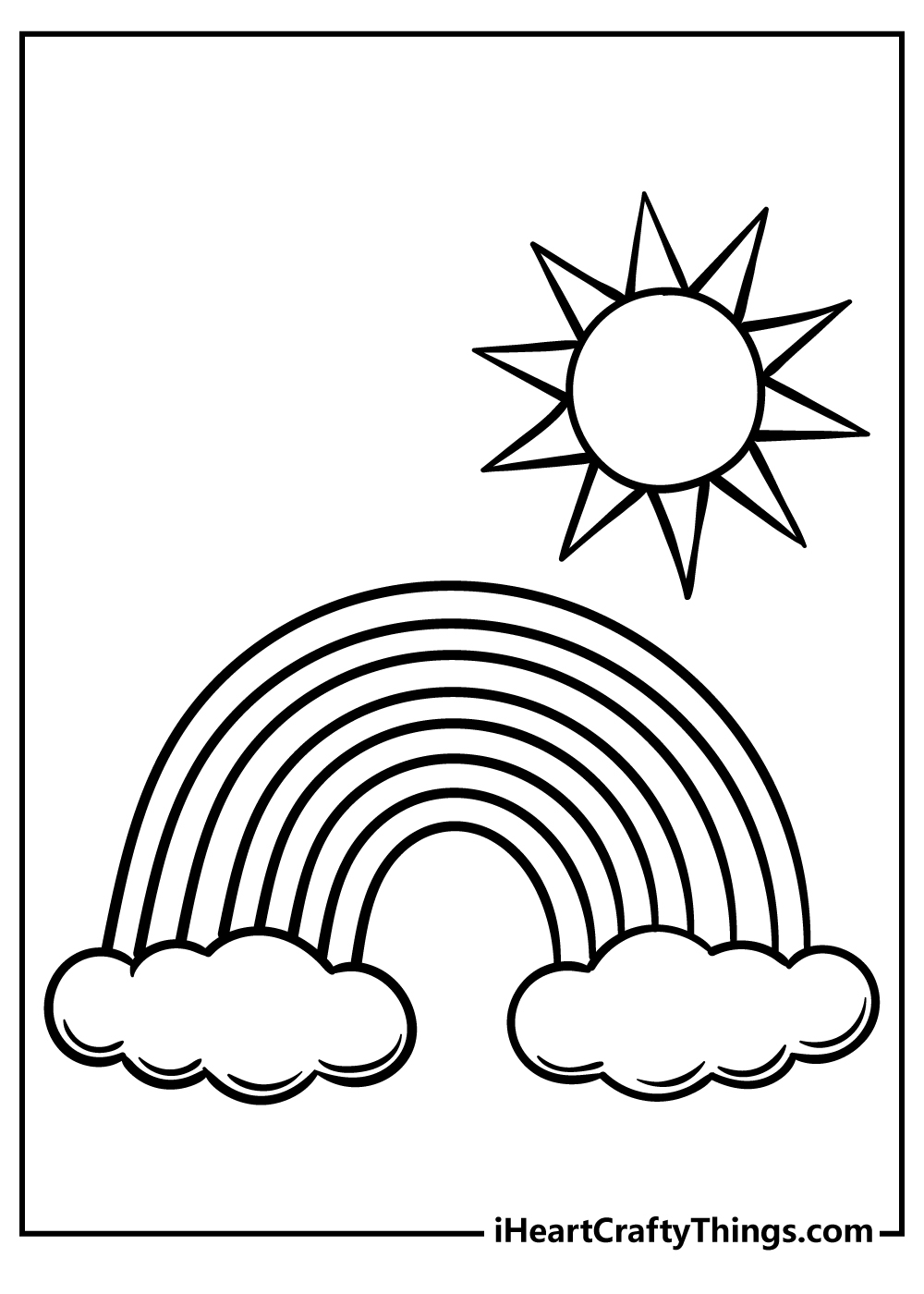 Rainbow Colouring Pages Printable