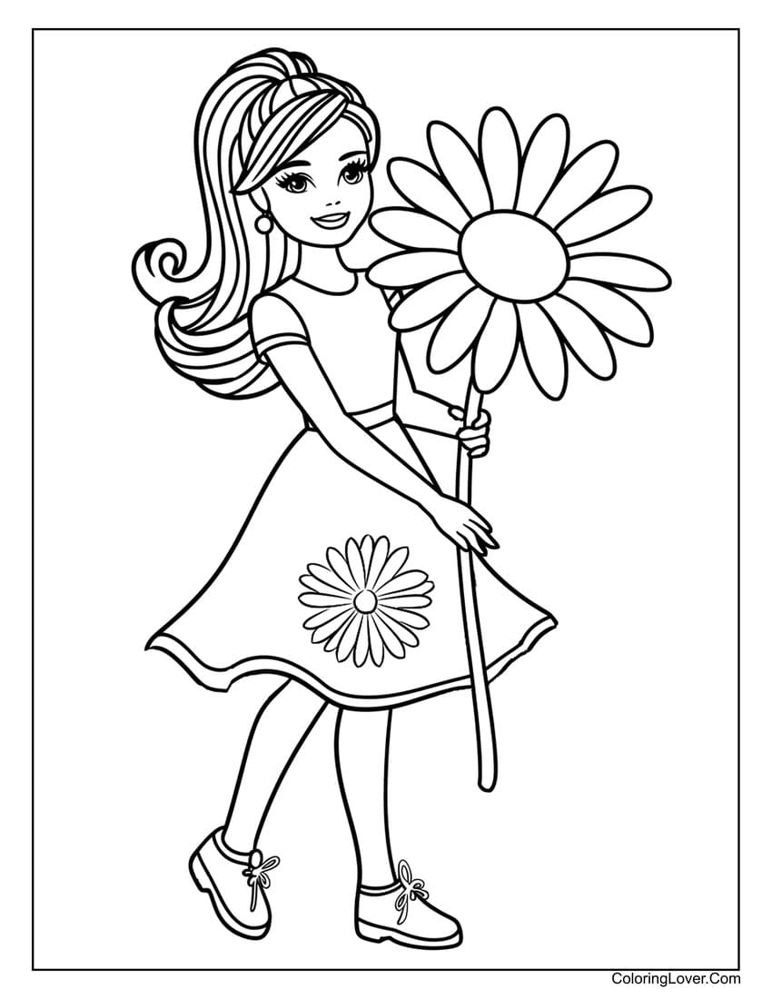 Barbie Color Pages Printables