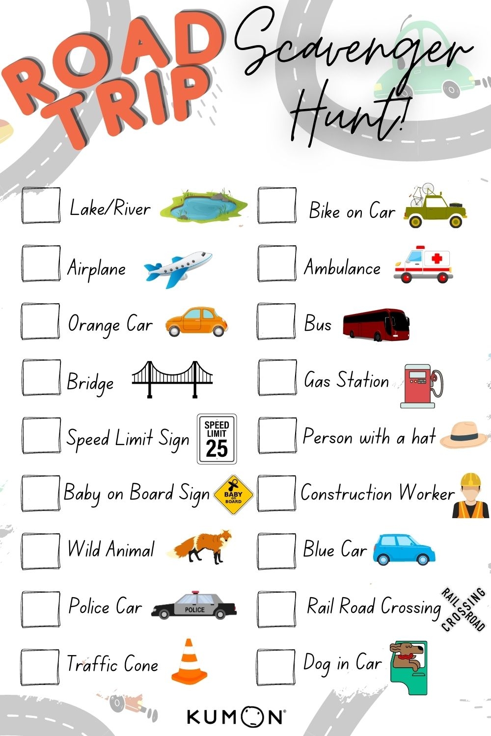 Car Trip Games Printable