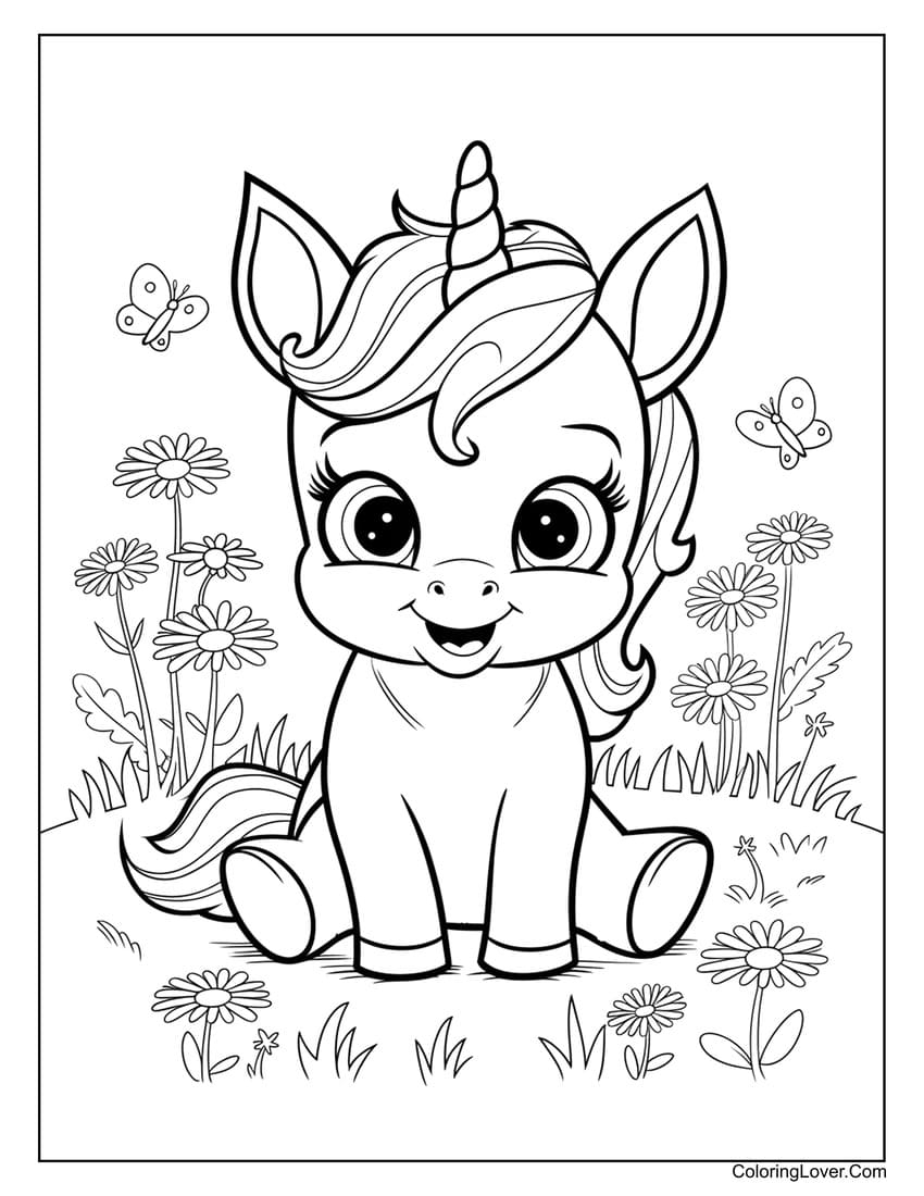 Free Printable Unicorn Coloring Pages