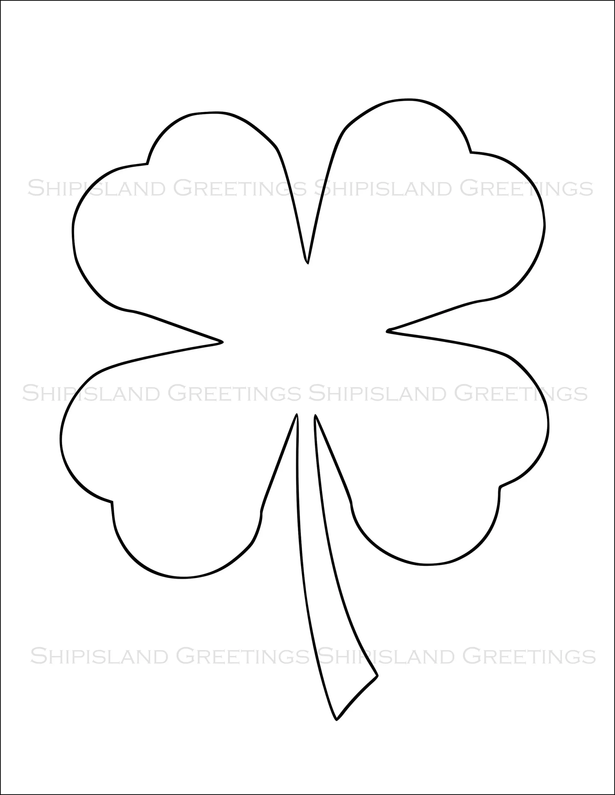 Shamrock Printable Template