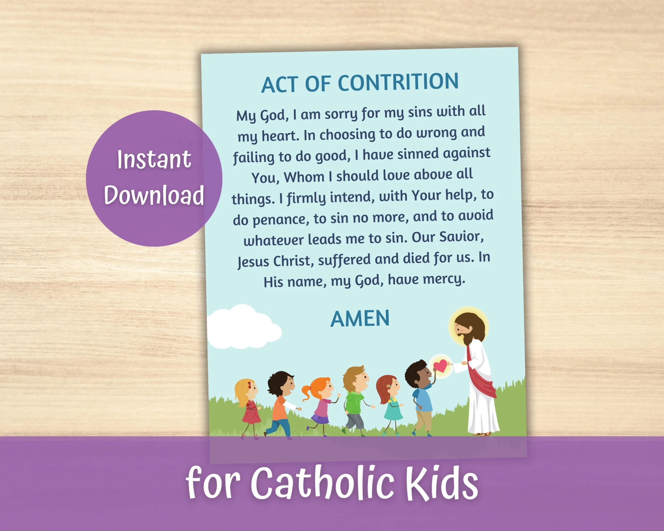 Act Of Contrition Printable