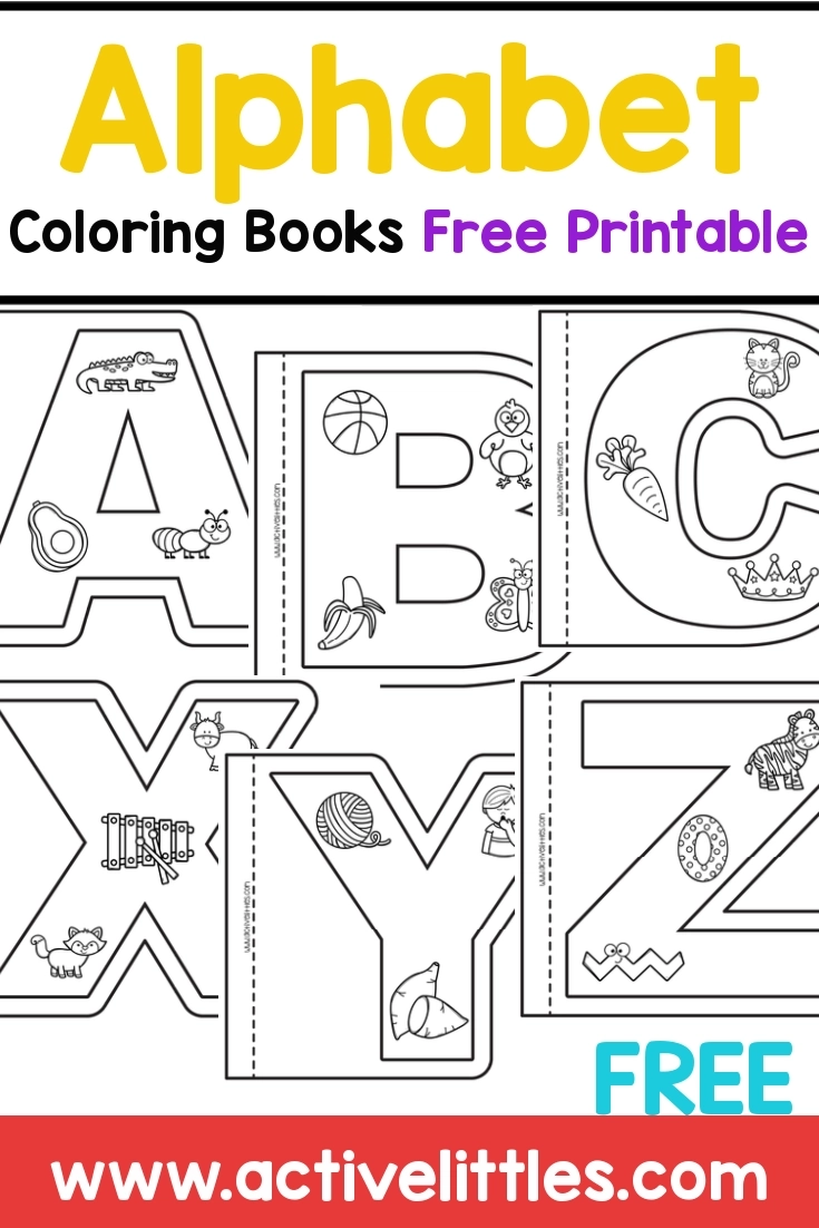 Alphabet Coloring Books Free Printable Uppercase Version 