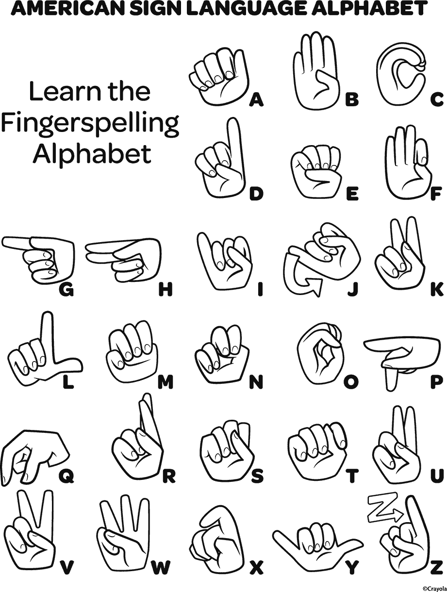 Free Printable Asl Alphabet