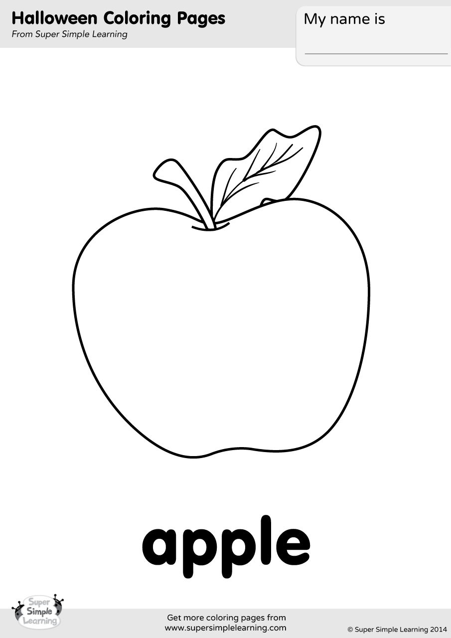 Printable Apple Coloring Pages