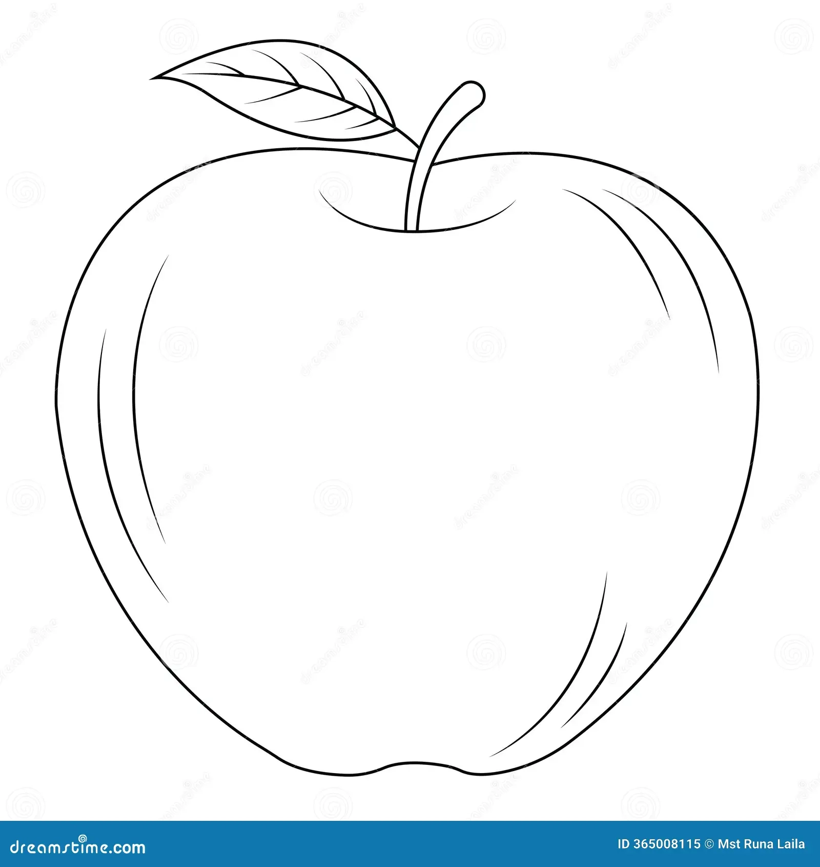Apple Printable Outline Coloring Pages Line Art Drawing Stock 