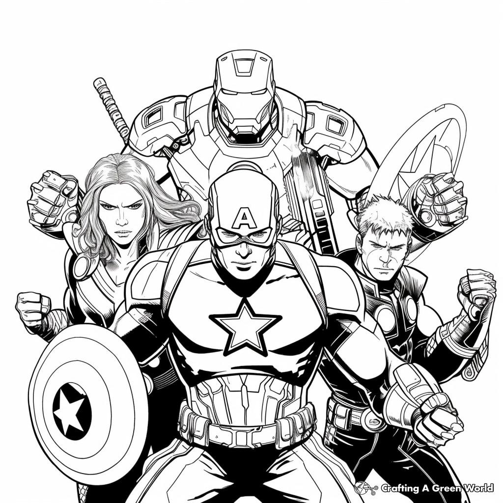 Avengers Coloring Pages Free amp Printable 