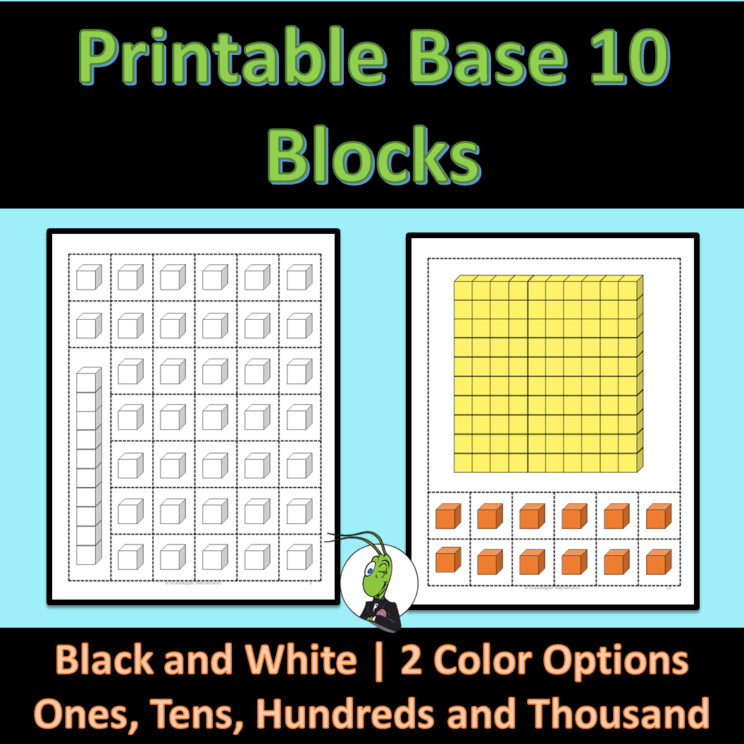 Base 10 Blocks Printable