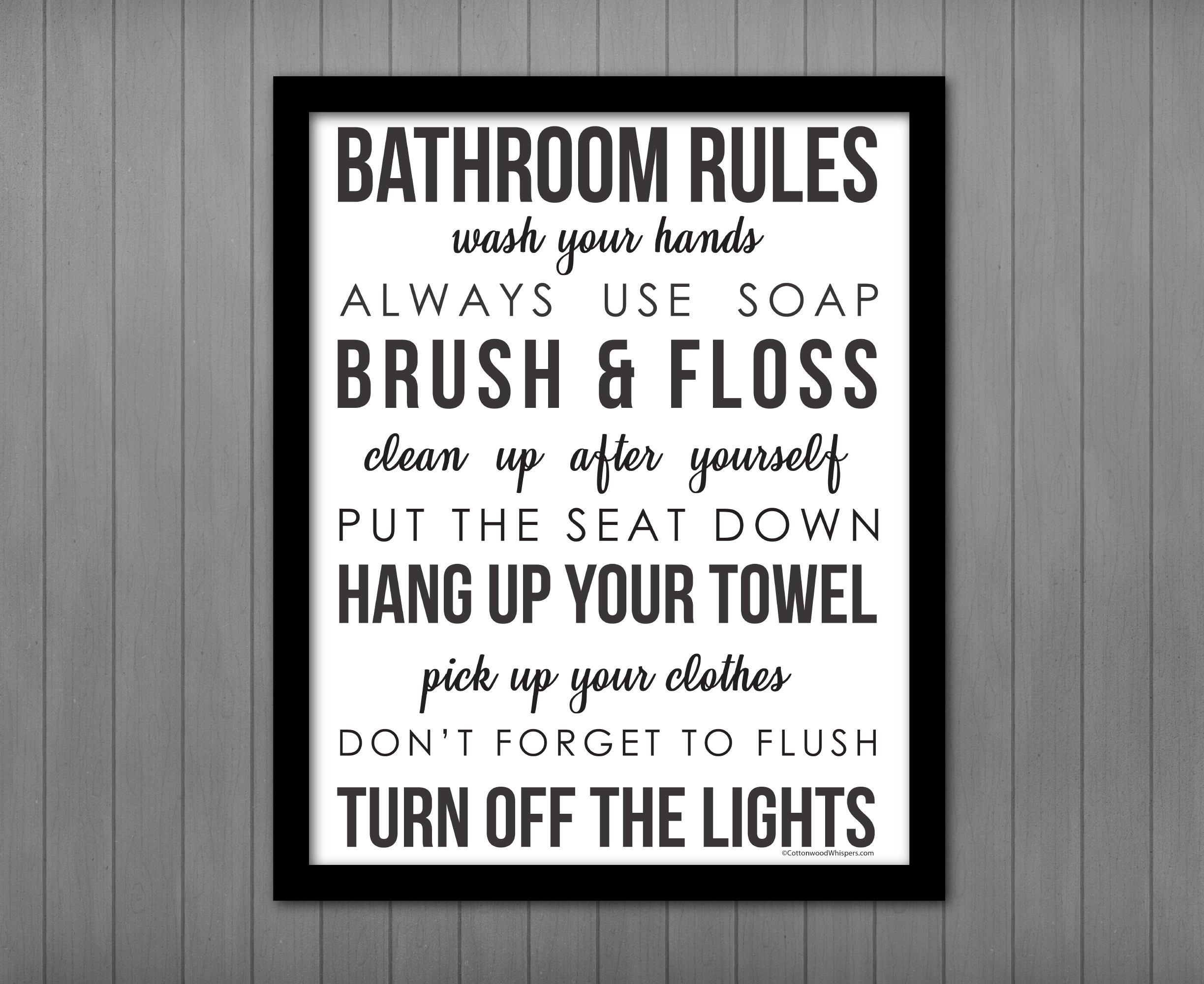 Printable Signs For Bathroom