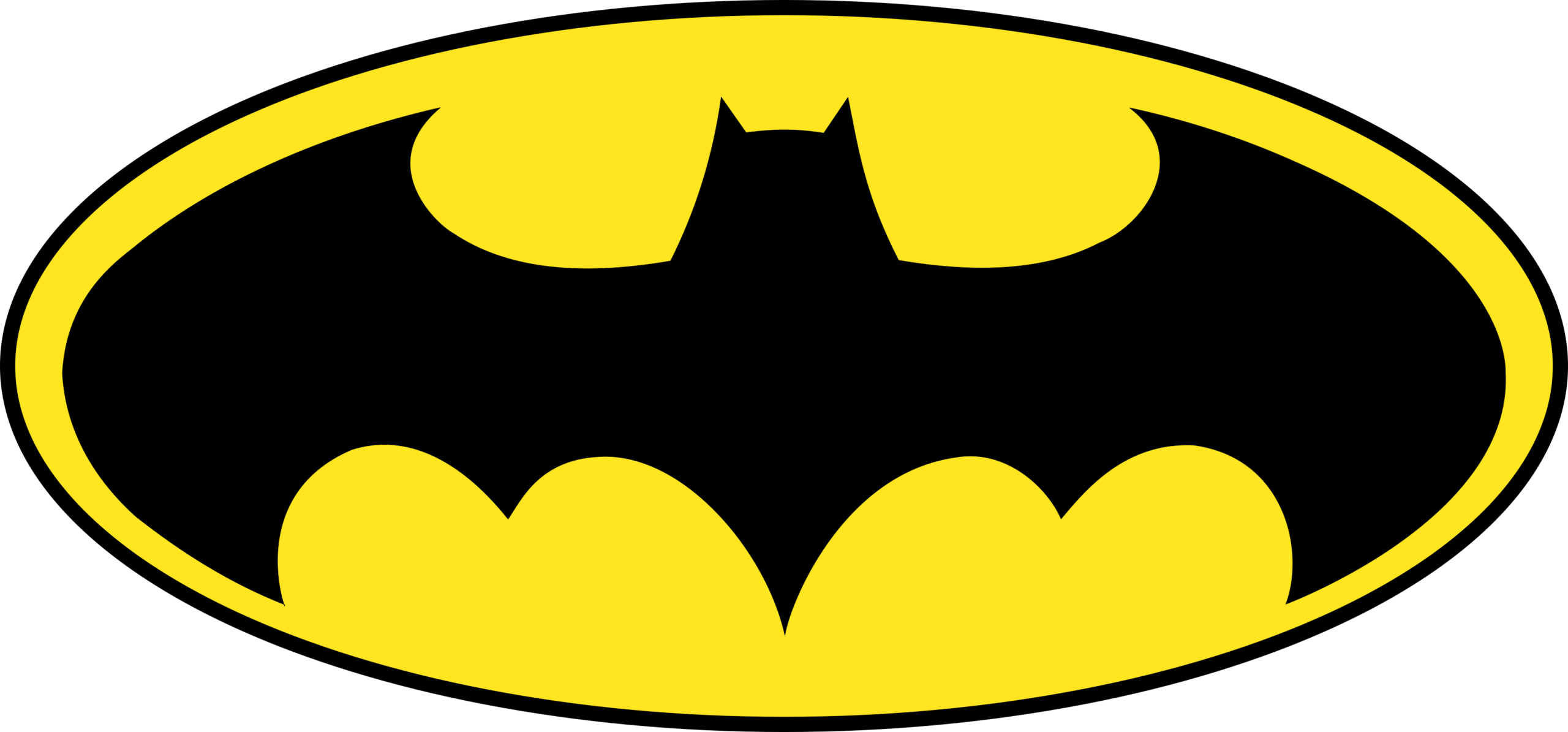 Batman Logo PNG Transparent Image Download Size 3624x1692px