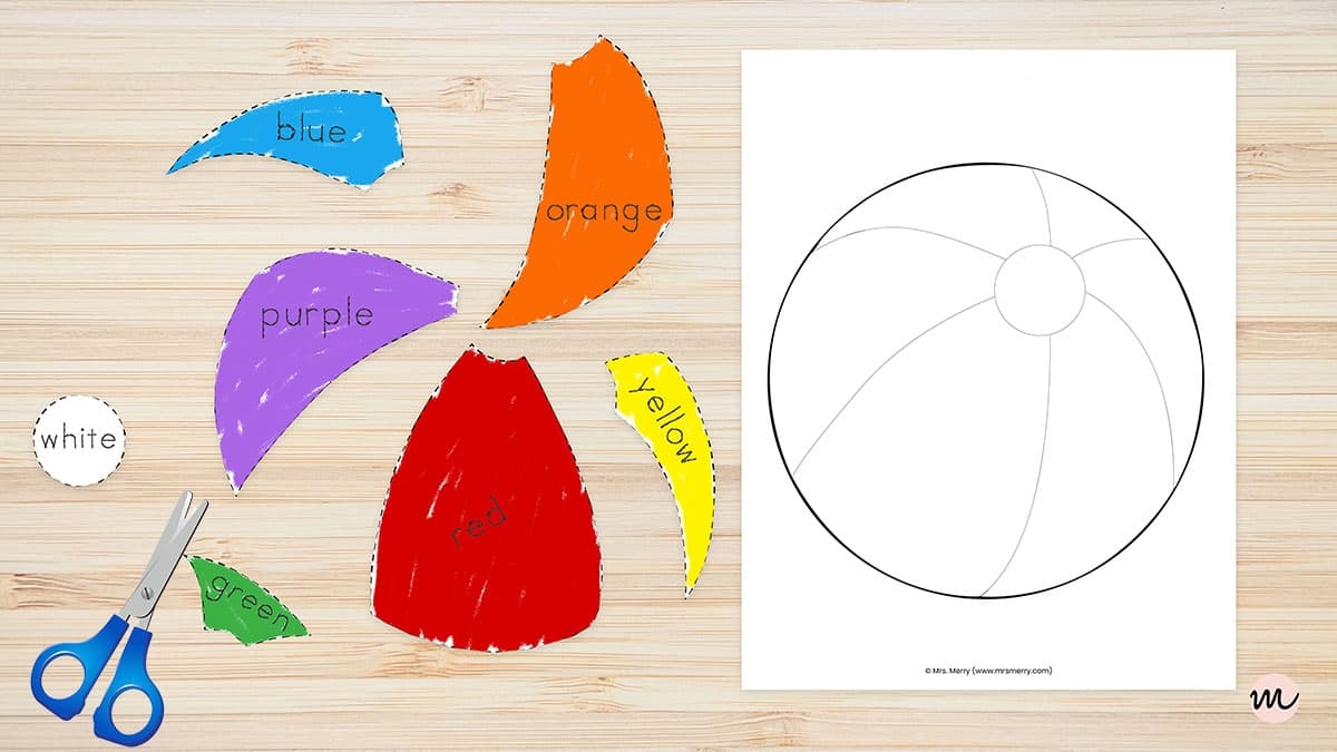 Beach Ball Craft Printable For Preschoolers Mrs Merry