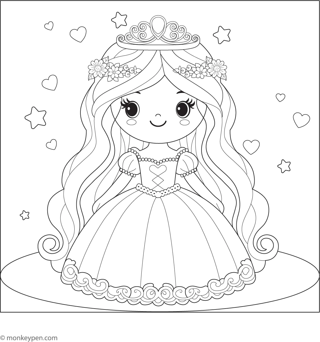 Princess Coloring Sheets
