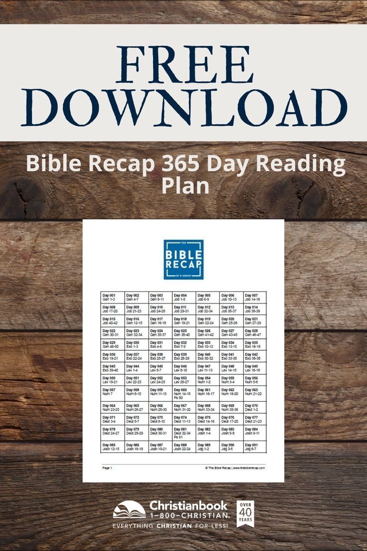 Bible Recap 365 Day Reading Plan