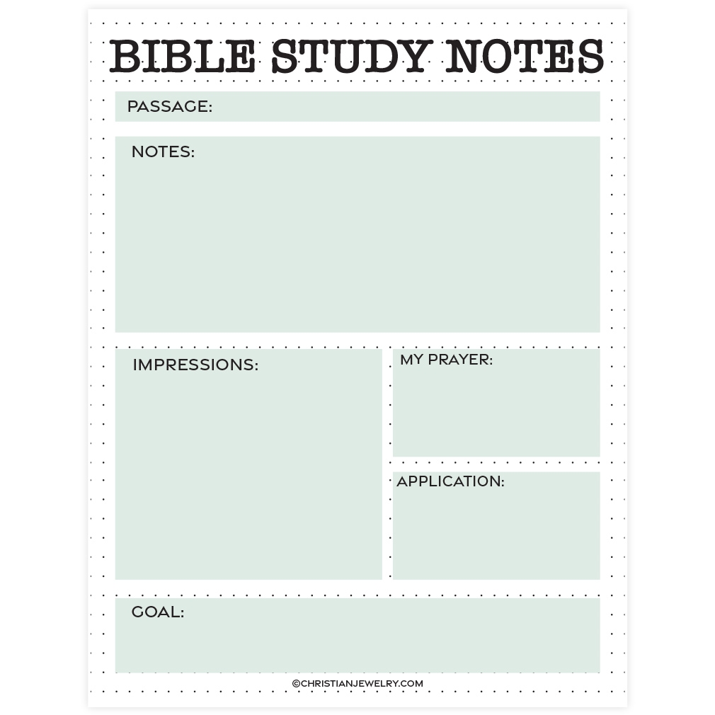Free Bible Study Printables