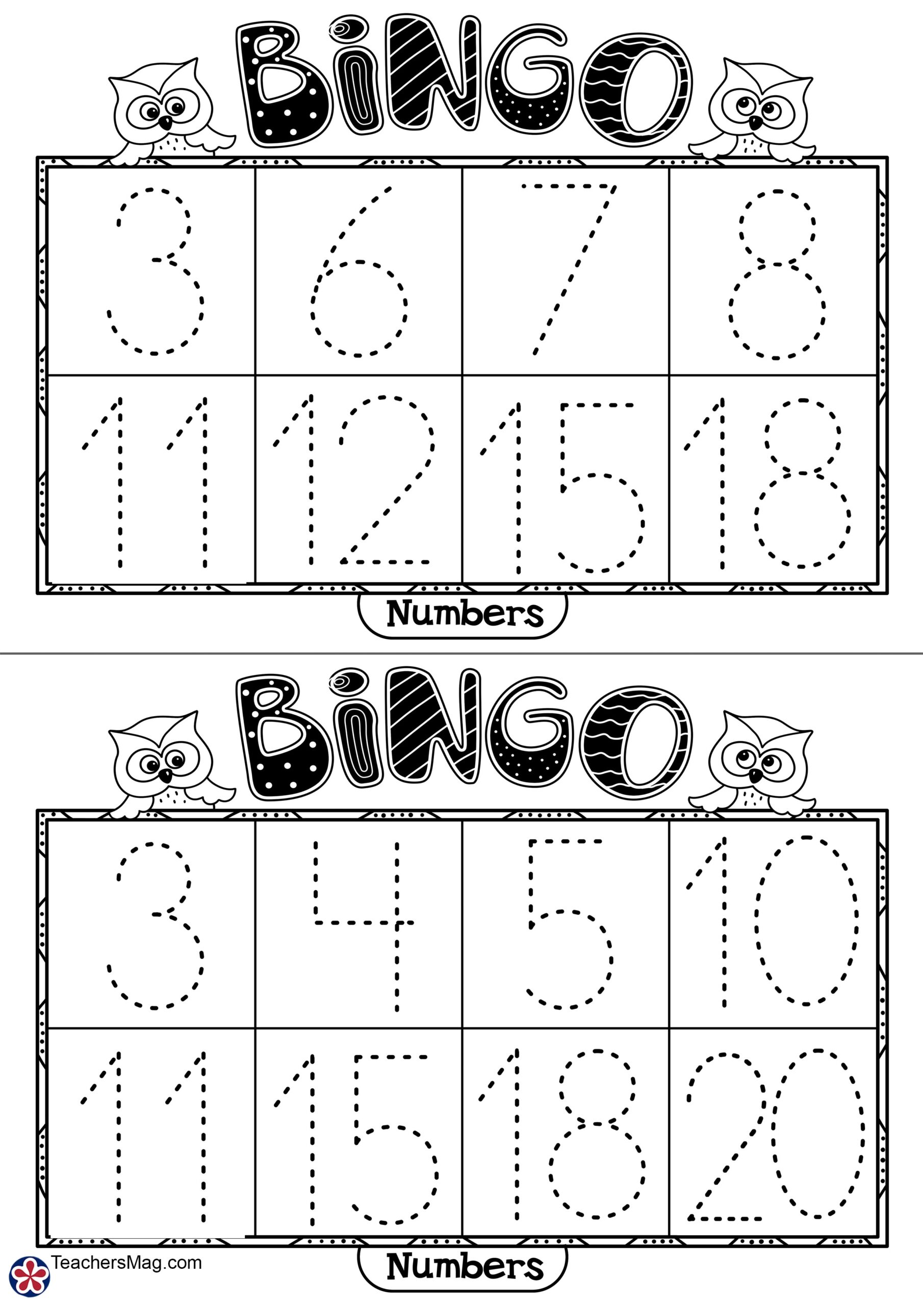 Number Bingo Printable