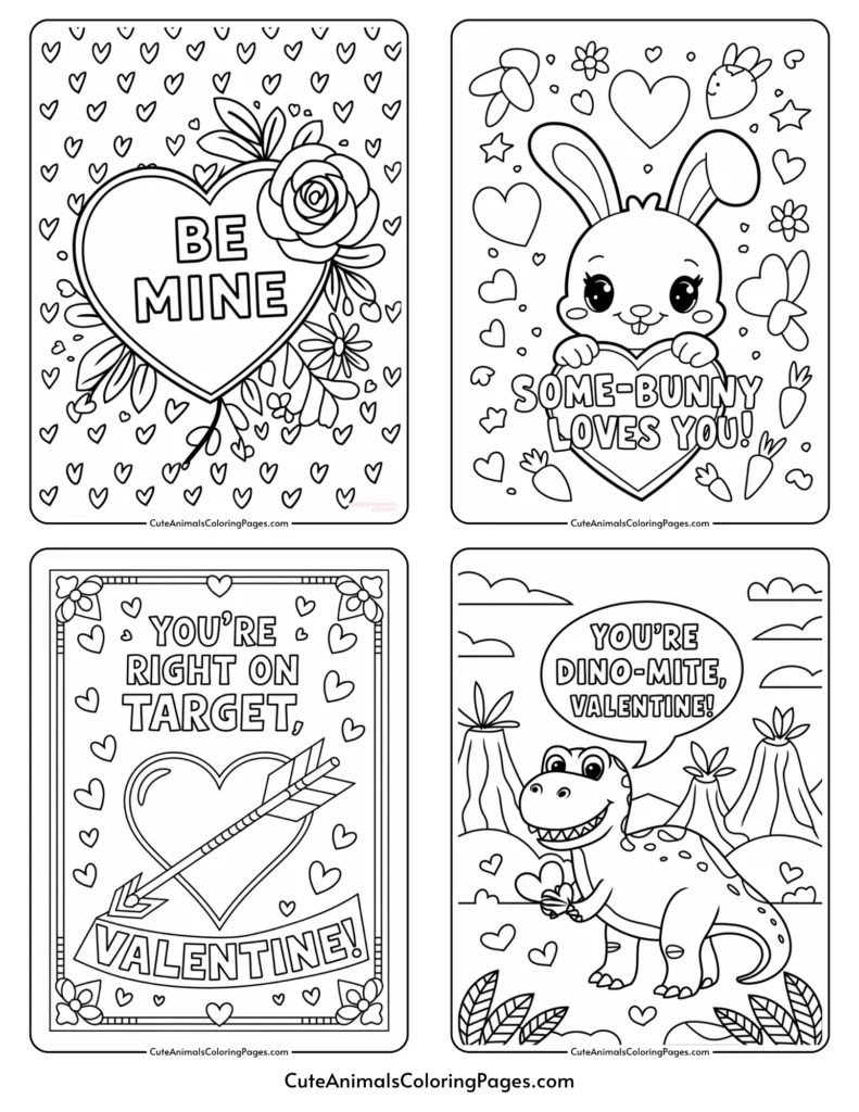 Black And White Printable Valentine Cards 25 Free PDF Pages 
