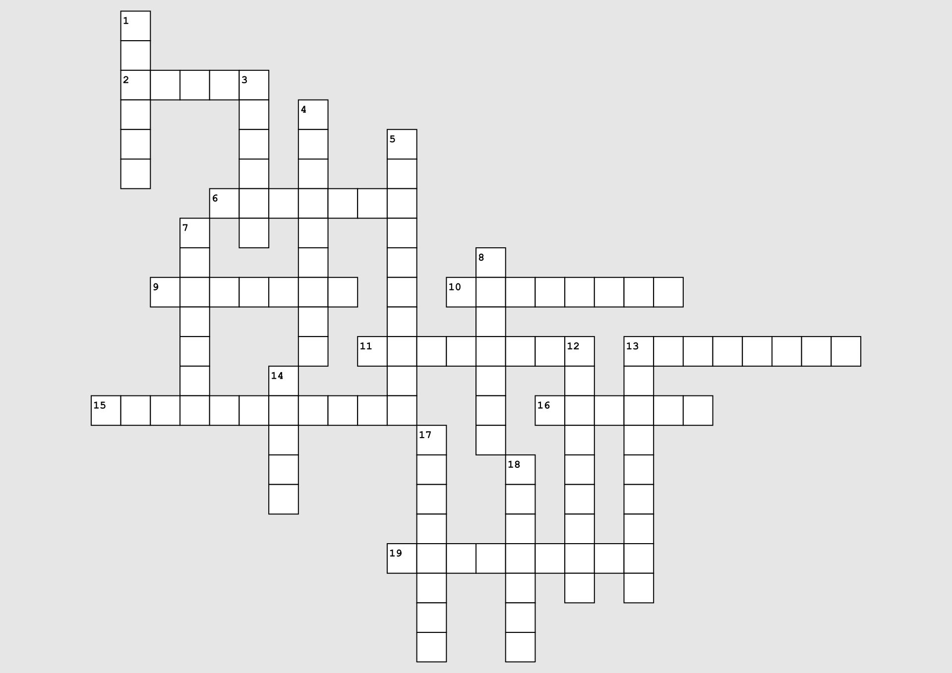 Blank Crossword Puzzle Template 10 Free PDF Printables Printablee