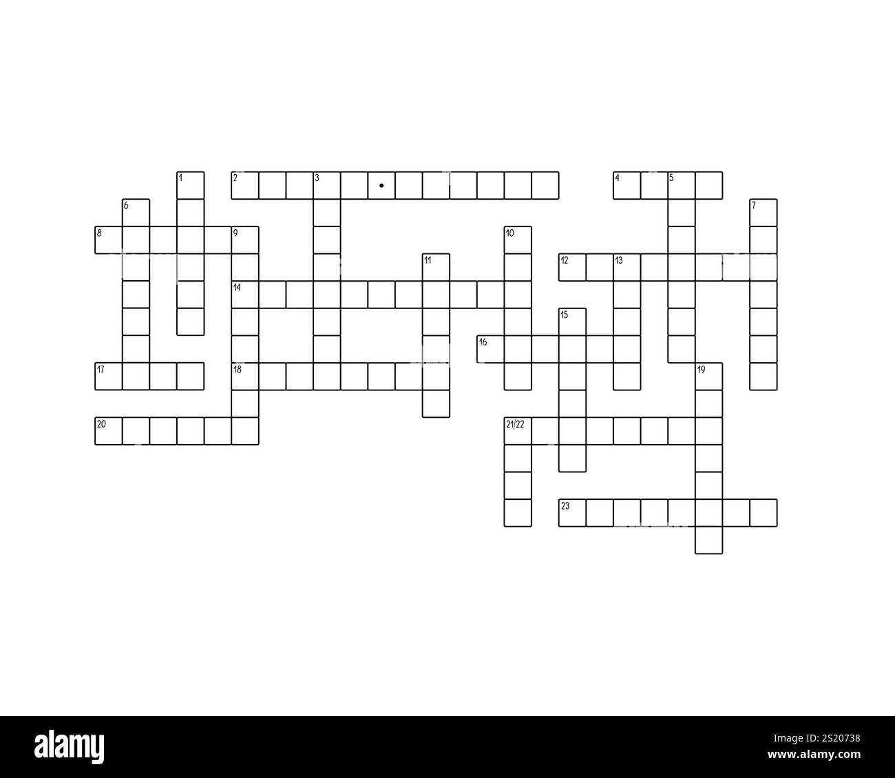 Printable 21x21 Crossword Grid Template