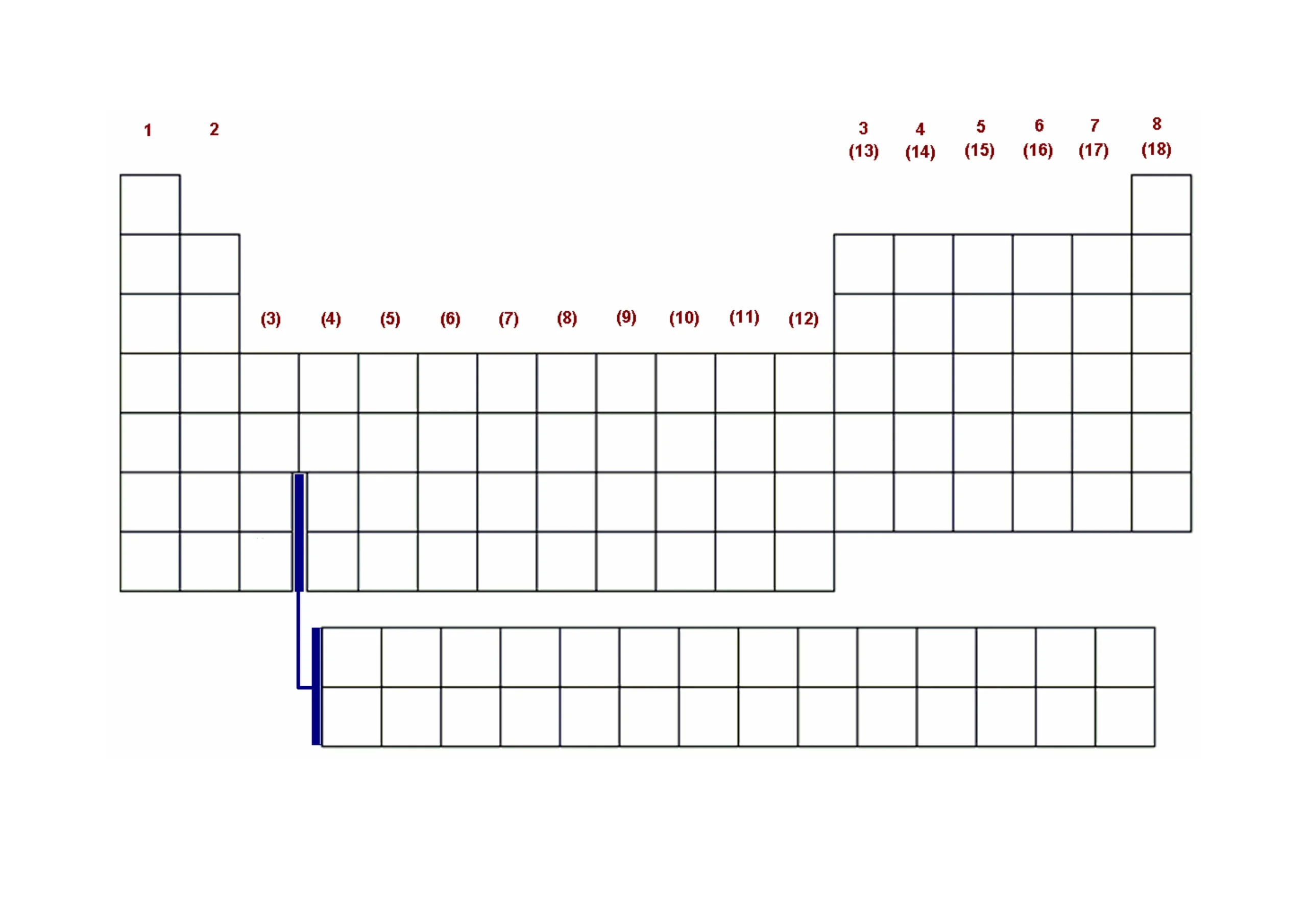 Printable Empty Periodic Table