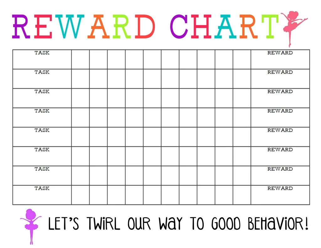 Blank Reward Chart Printable The Girl Creative