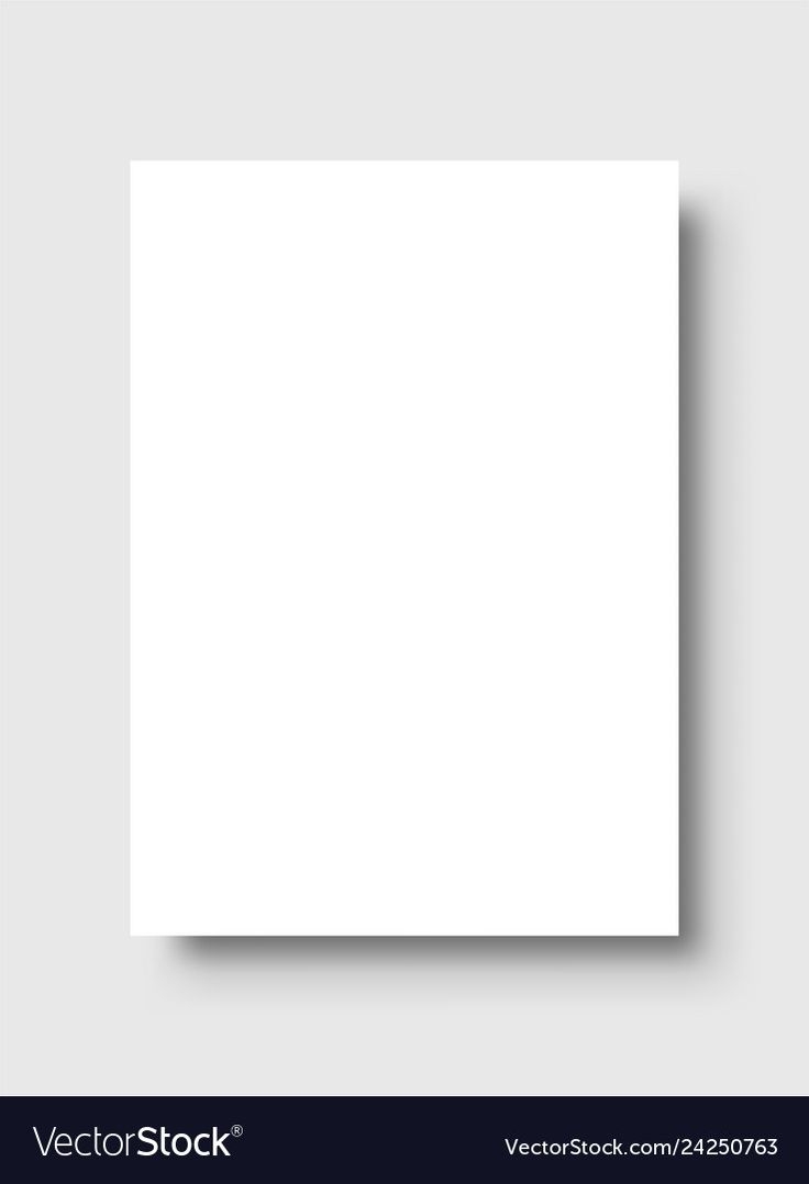 Blank White Poster Paper Vector Image On VectorStock