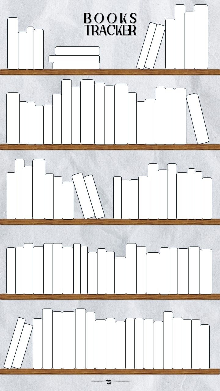 Blank Bookshelf Printable Free