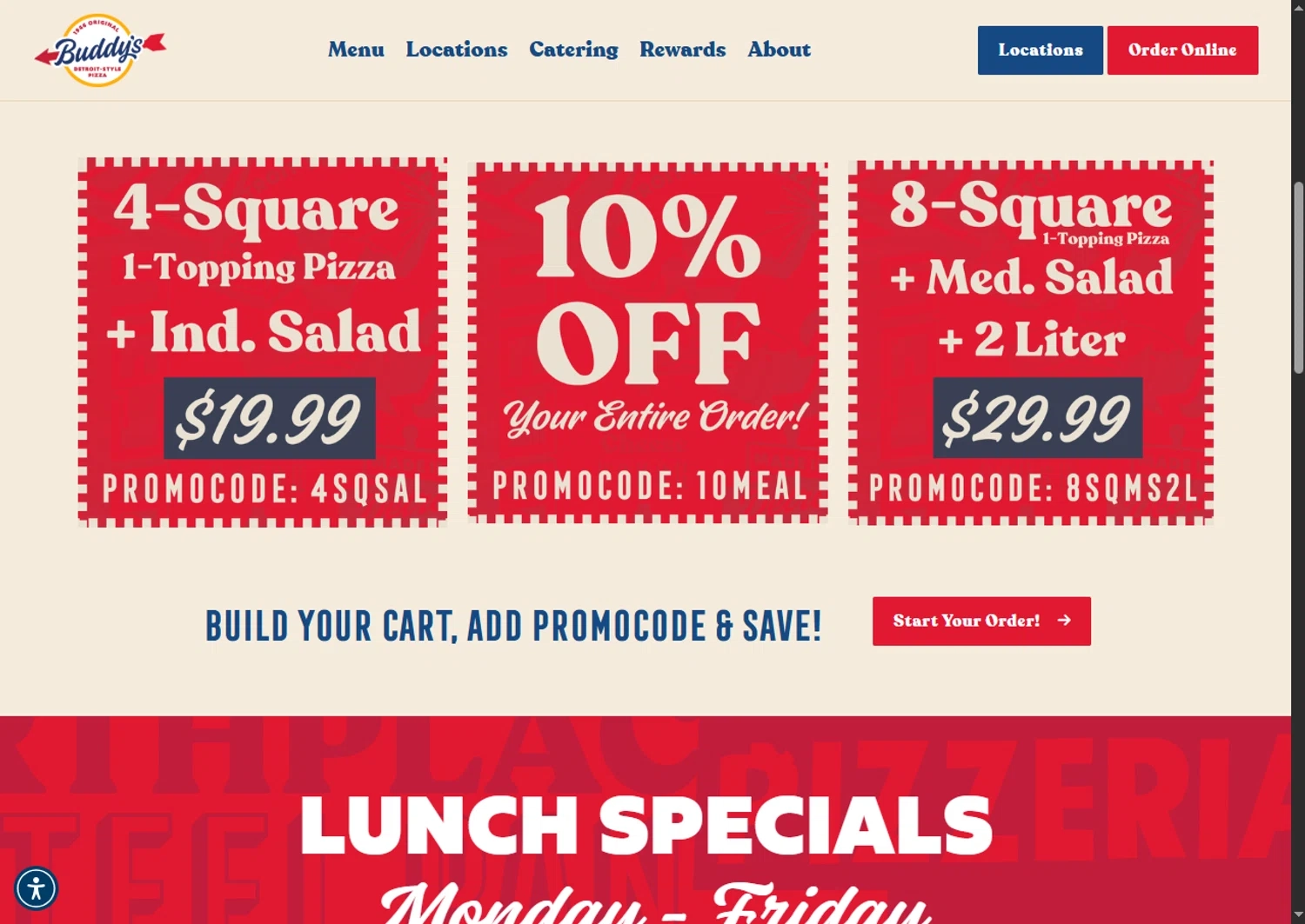 Buddy s Pizza Promo Codes 30 Off 5 Verified Dec 2025