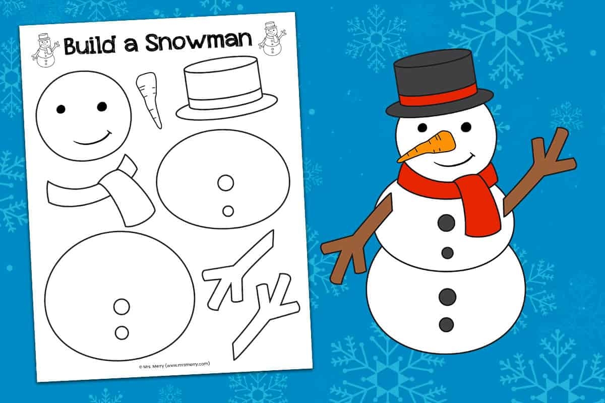 Snowman Template Printable