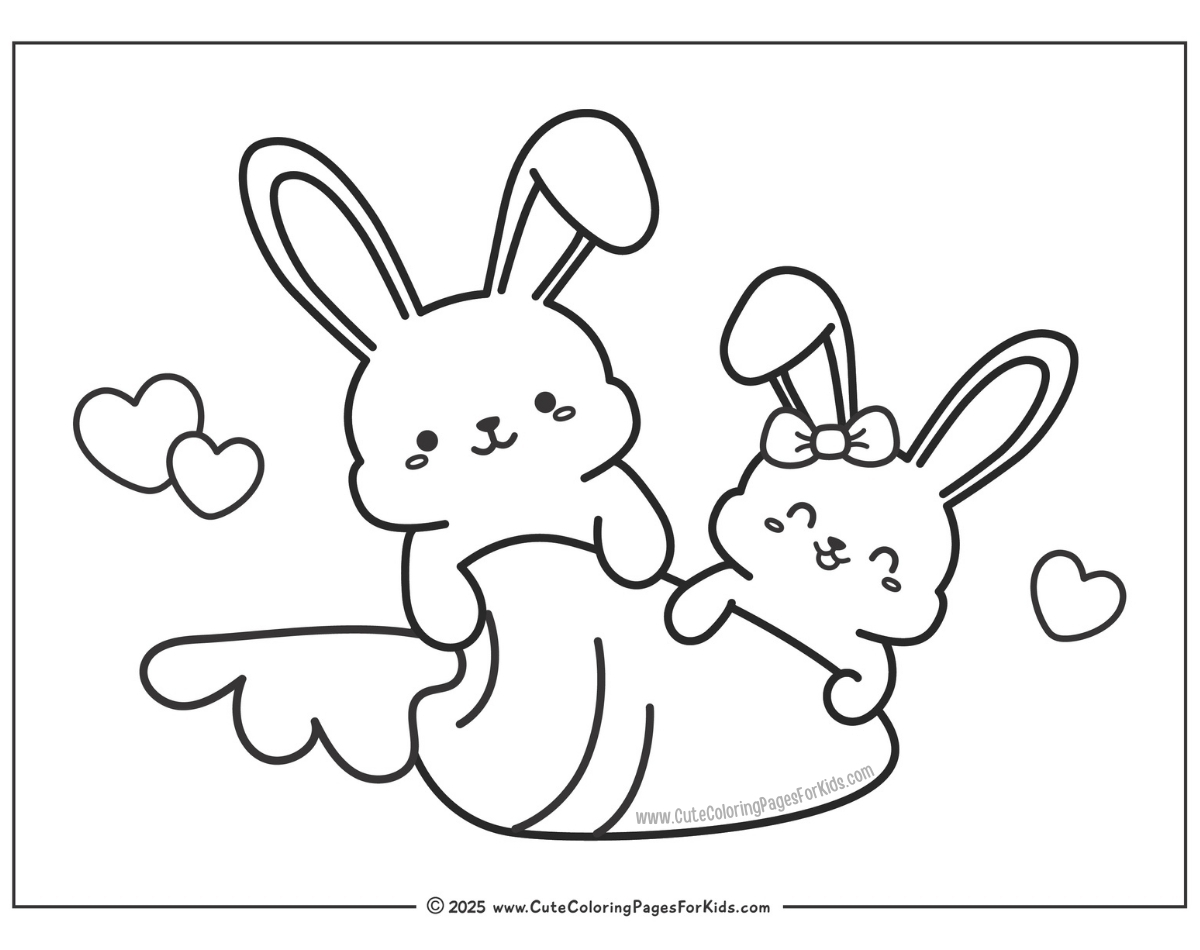 Bunny Coloring Pages Free Printable PDFs Cute Coloring Pages 
