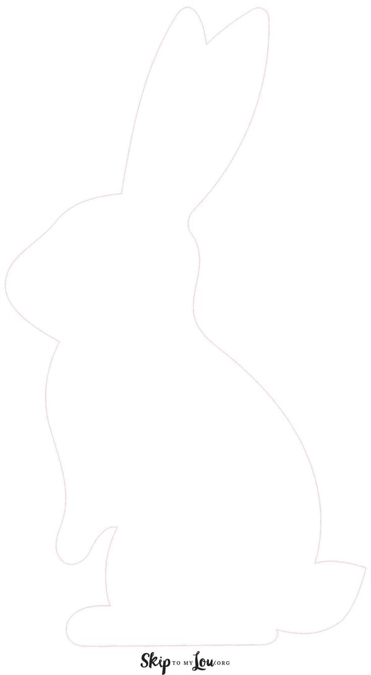 Rabbit Outline Printable