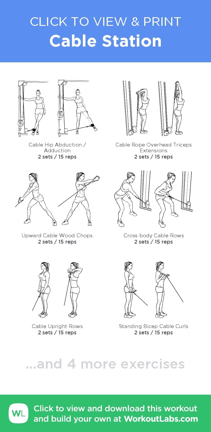 Printable Cable Machine Exercises Chart
