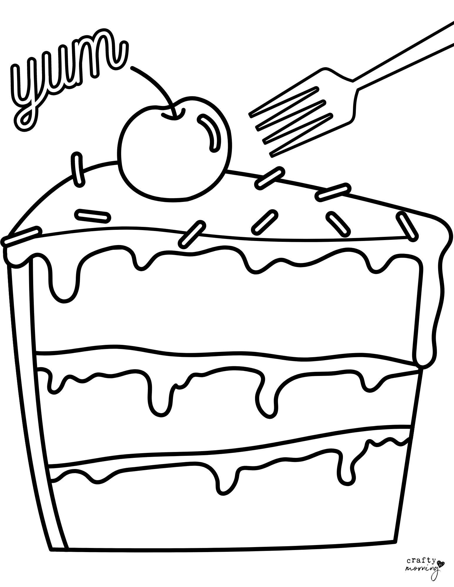 Cake Coloring Pages Printable
