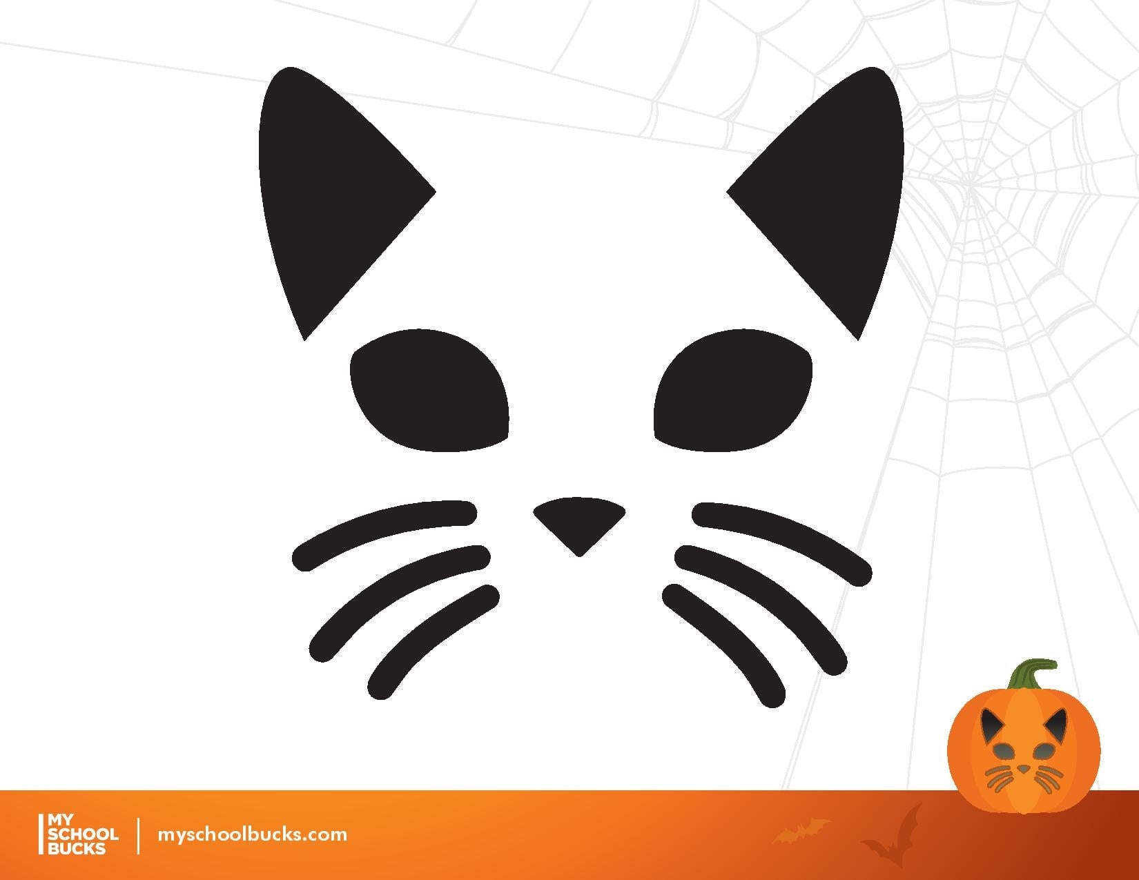 Printable Easy Cat Pumpkin Stencil