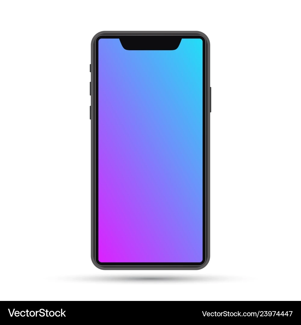 Cell Phone Template Violet Royalty Free Vector VectorStock