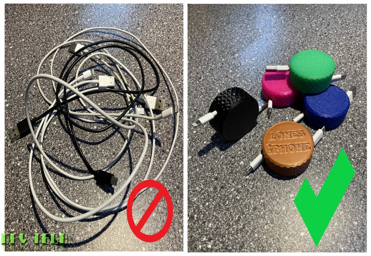 Charger Cable Organizer By DFV Tech Download Free STL Model 