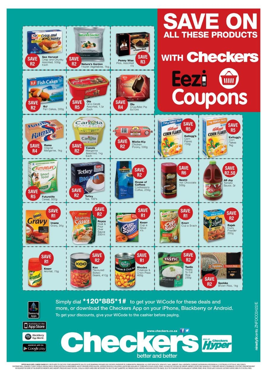 Checkers KZN Eezi Coupons 22 Jul 4 Aug 2013 M guzzle co za 