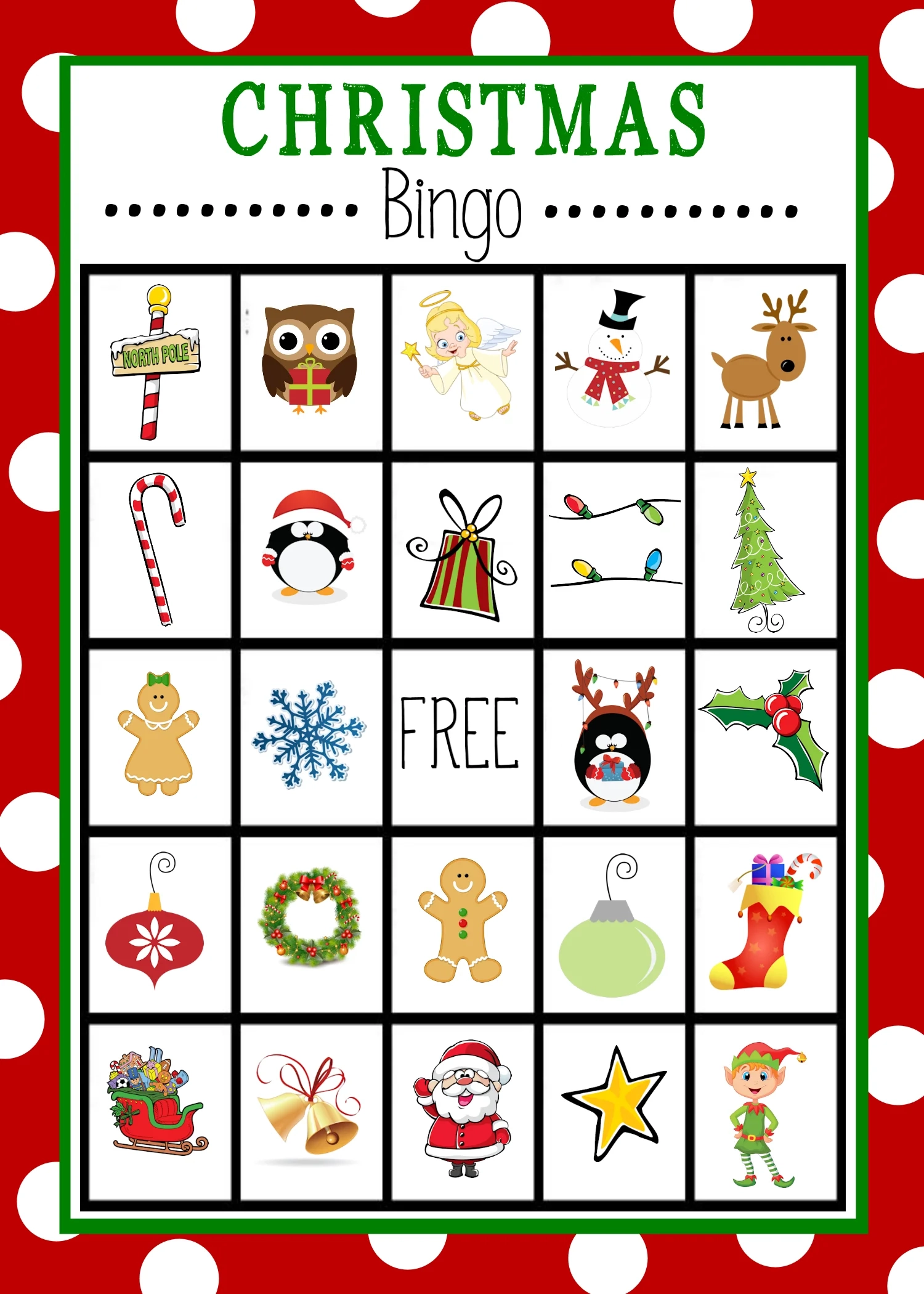 Christmas Bingo Printable