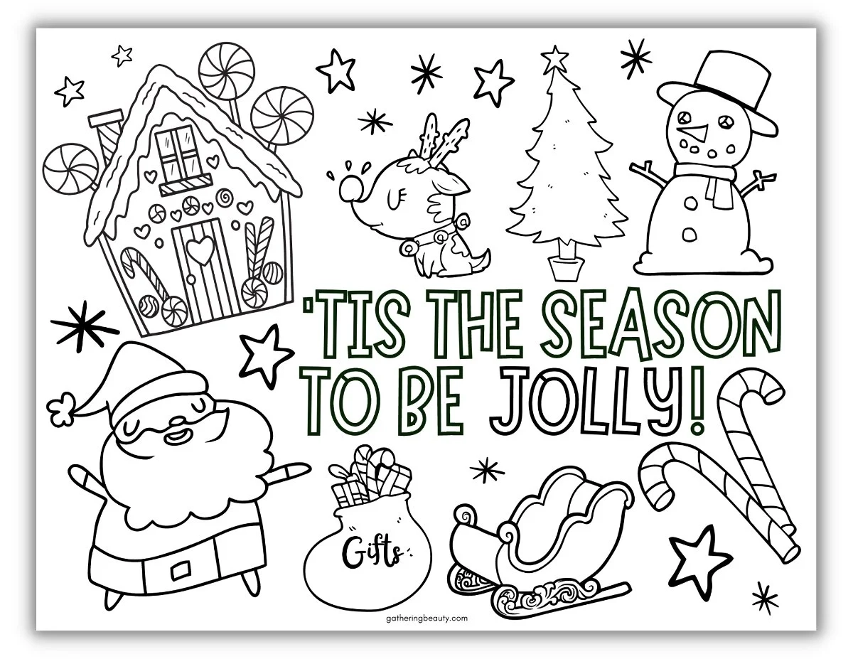 Christmas Coloring Activities For Kids Free Printable 